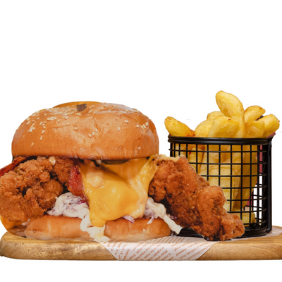 SOUTHERN FRIED CHICKEN BURGER - Roadhouse Restaurant Burgers & Ribs